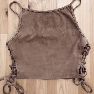 LF Suede Tie-Up Top